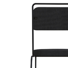 Cadeira De Jantar Filipa Linho Base De Ferro Preto - D'rossi