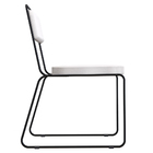 Cadeira De Jantar Filipa Linho Base De Ferro Preto - D'rossi