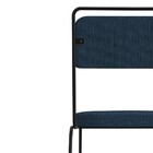 Cadeira De Jantar Filipa Linho Base De Ferro Preto - D'rossi