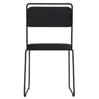 Cadeira De Jantar Filipa Linho Grafite Base De Ferro Preto -