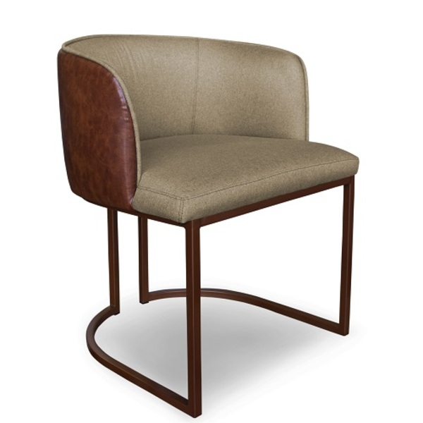 Cadeira De Jantar Florença Compose Linho Castor E Courissimo