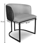 Cadeira De Jantar Florença Compose Linho Castor E Courissimo