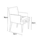 Cadeira De Jantar Germany Retro Suede Marrom