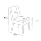 Cadeira De Jantar Germany Suede Branco - Dominic Decor