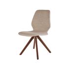 Cadeira De Jantar Giratória Sicilia Bege Escuro 4613 Base Mad