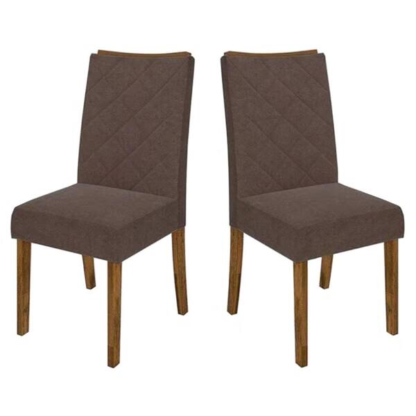 Cadeira De Jantar Golden Demolição Pena Marrom 2 Unidades Dj