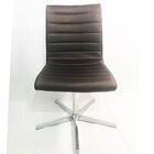 Cadeira De Jantar Gomada Tecido Facto Café Base Giratória - P