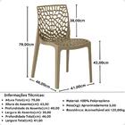 Cadeira De Jantar Gruvyer Design Em Polipropileno - Nude