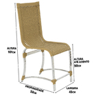 Cadeira De Jantar Haiti Em Alumínio Para Cozinha, Piscina, Ed