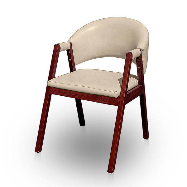 Cadeira De Jantar Hellen Base Em Madeira Mel Facto Bege