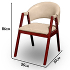 Cadeira De Jantar Hellen Base Em Madeira Mel Facto Bege