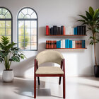 Cadeira De Jantar Hellen Base Em Madeira Mel Facto Bege