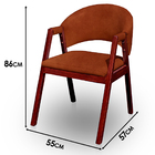 Cadeira De Jantar Hellen Base Em Madeira Mel Facto Caramelo