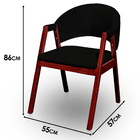 Cadeira De Jantar Hellen Base Em Madeira Mel Facto Preto