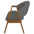 Cadeira De Jantar Hellen Cerejeira Linho Cinza Escuro