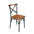 Cadeira De Jantar Industrial Paris Base Alumínio - Castanho