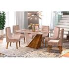 Cadeira De Jantar Jade Freijó Veludo Moca 2 Unidades Dj Móveis