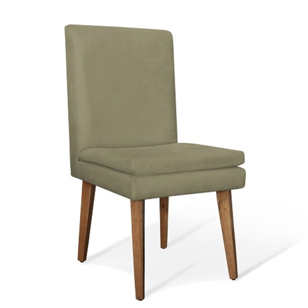 Cadeira De Jantar Jade Suede Cappuccino - Meu Lar Decorações