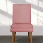 Cadeira De Jantar Jade Suede Rosa - Meu Lar Decorações
