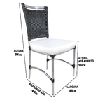 Cadeira De Jantar Jk Em Alumínio Para Cozinha, Piscina, Edícu