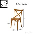 Cadeira De Jantar Katrina X Cross Espanha Paris Madeira Maciç