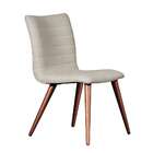 Cadeira De Jantar Lange Estofada Com Pé Palito Cru