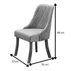 Cadeira De Jantar Lara Veludo Pérola Com Pés Em Madeira