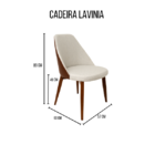 Cadeira De Jantar Lavínia Revestida Em Tecido Linho Bege E Co