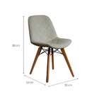 Cadeira De Jantar Lean Estofada Com Pé Palito Cru