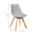 Cadeira De Jantar Leila Estofada Cinza