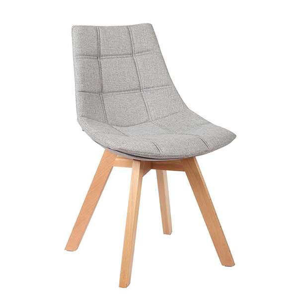 Cadeira De Jantar Leila Estofada Cinza