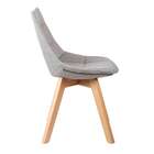 Cadeira De Jantar Leila Estofada Cinza