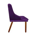 Cadeira De Jantar Liz Acetinado Roxo Pés Palito Castanho D'ro