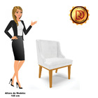 Cadeira De Jantar Liz Corano Branco Base Fixa Madeira Castanh