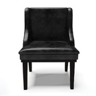 Cadeira De Jantar Liz Corano Preto Base Fixa Madeira Preto D0