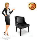 Cadeira De Jantar Liz Corano Preto Base Fixa Madeira Preto D0