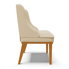 Cadeira De Jantar Liz Corino Base Fixa Madeira Castanho D03 -