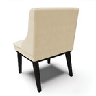 Cadeira De Jantar Liz Corino Bege Base Fixa Madeira Preto D03