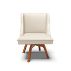 Cadeira De Jantar Liz Corino Bege Base Giratória Madeira Bnn