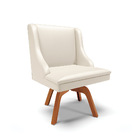 Cadeira De Jantar Liz Corino Bege Base Giratória Madeira Bnn