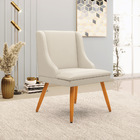 Cadeira De Jantar Liz Corino Bege Pés Palito Castanho D03 - D