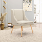 Cadeira De Jantar Liz Corino Bege Pés Palito Natural D03 - D'