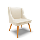 Cadeira De Jantar Liz Corino Bege Pés Palito Tana Decor