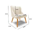 Cadeira De Jantar Liz Corino Bege Pés Palito Tana Decor