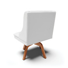 Cadeira De Jantar Liz Corino Branco Base Giratória De Madeira