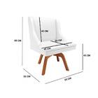 Cadeira De Jantar Liz Corino Branco Base Giratória Madeira Ta