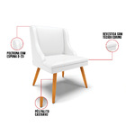 Cadeira De Jantar Liz Corino Branco Pés Palito Bnn Decor