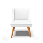 Cadeira De Jantar Liz Corino Branco Pés Palito Tana Decor