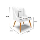 Cadeira De Jantar Liz Corino Branco Pés Palito Tana Decor