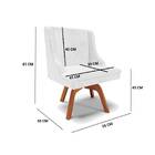 Cadeira De Jantar Liz Corino Glow Branco Base Giratória Madei
